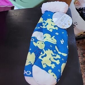 Harry Potter fuzzy slipper socks one size NWT